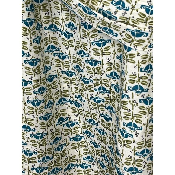 Max Studio Plus 3X Blue Green Floral Boho Peasant Blouse Flowy Top - Picture 16 of 16